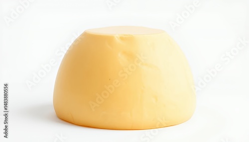 3d Render of Queso Oaxaca Cheese Isolated on White Background for Mexican Cuisine Concepts photo
