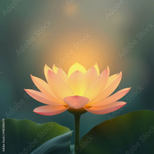 Radiant Lotus Flower in Soft Focus