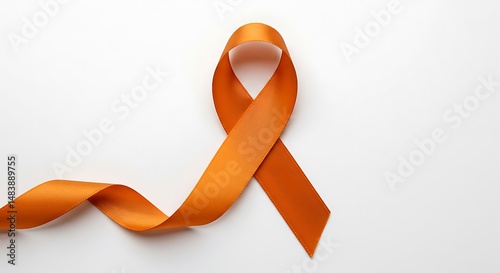 Orange Ribbon for leukemia awareness and hope