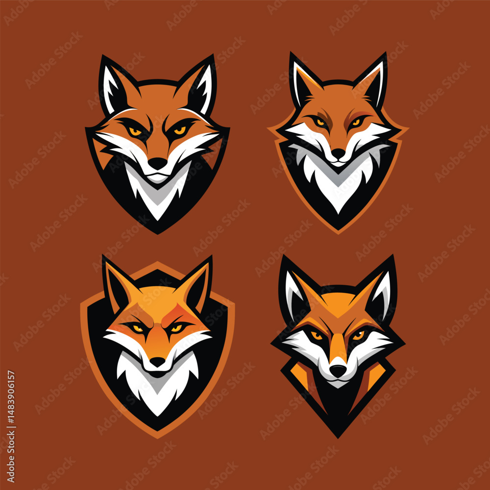 Fototapeta premium Fox Mascot Logos