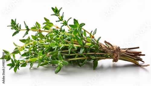 isolated fresh thyme on a white background