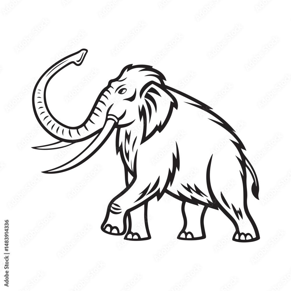 Fototapeta premium american mammoth jackstock vector
