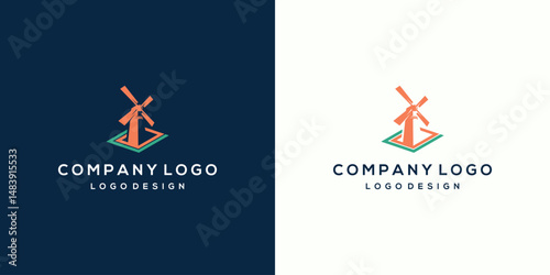 Windmill Logo Design for Company Branding