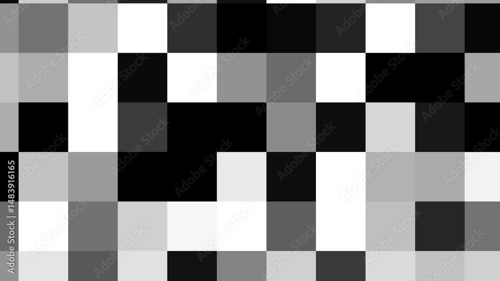 Cube, Black and white pixels changing cyclic animation 4k video. Cube, Black and white pixels changing cyclic animation 4k video.
