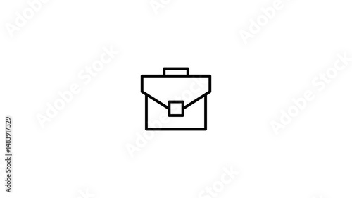 Briefcase icon animation. Icon animation.