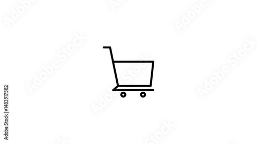 Shopping cart icon animation. Icon animation.