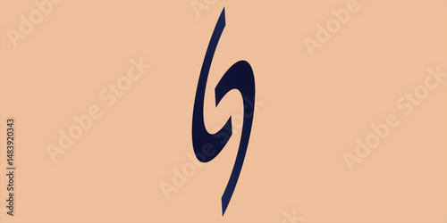 Abstract logo design with blue color gradation.