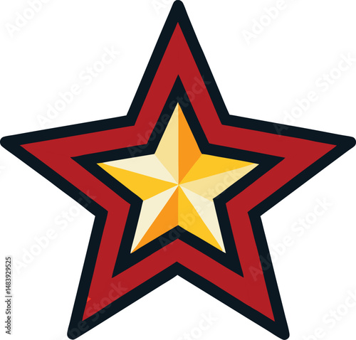 red star vector illustration