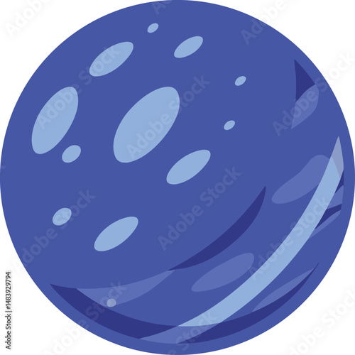 Planet Mercury  vector illustration.