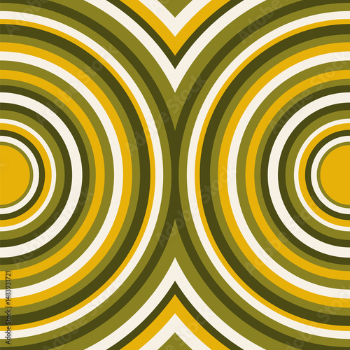 Circle geometric art utilizing a 5-vibrant color gradient can be eye-catching and visually striking. It can indeed be used for backgrounds, wallpapers, sculptures, and more.