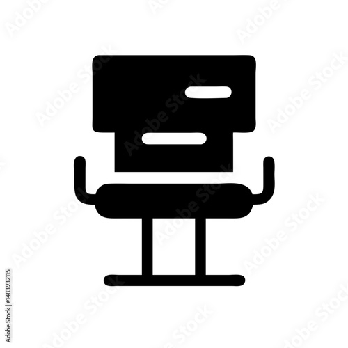 Chair icon for remote work and digital professions on white background