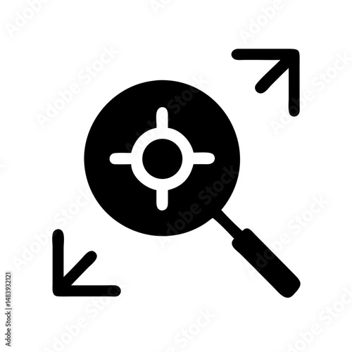 Zoom icon for remote work and digital professions on white background