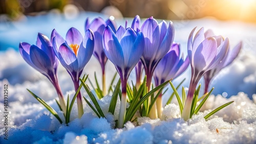spring crocus flowers