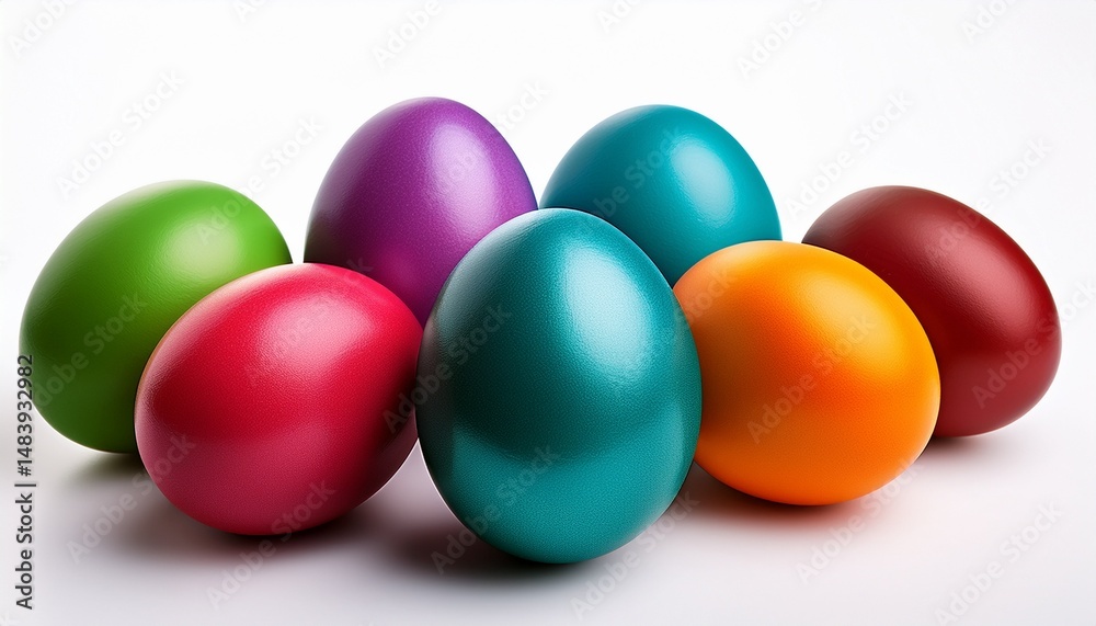 color eggs on the white background color eggs on the white background