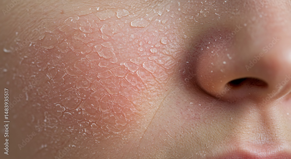 Fototapeta premium Dry and Flaky Skin Close Up View