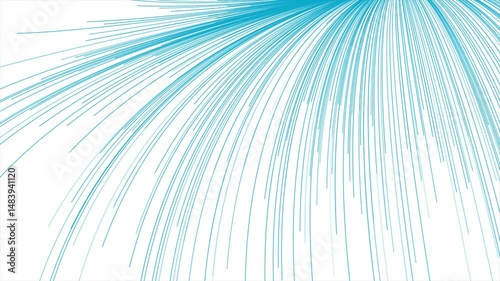 Blue minimal wavy lines abstract futuristic tech background. Video animation Ultra HD 4K 3840x2160