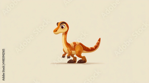 Wallpaper Mural Cartoon Dinosaur Illustration Small Cute Orange Character Playful Animated Prehistoric Baby Pet Happy Friendly Drawing Cheerful Wildlife Fantasy Art Vibrant Kid-Friendly Adventure Storyline Torontodigital.ca