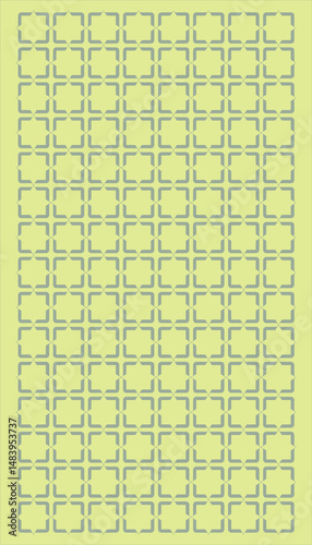 Elegant geometric pattern with Islamic art influence. Bold green lines on a light green background create a striking visual effect. Ideal for textiles, wallpapers, and digital designs.