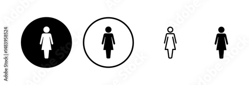 Female icon logo design. woman sign and symbol