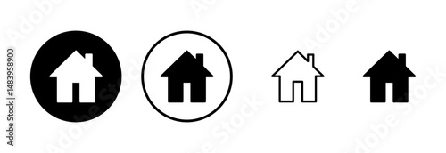 House icon logo design. Home sign and symbol