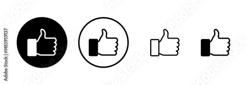 Like icon logo design. Thumbs up sign and symbol. Hand like