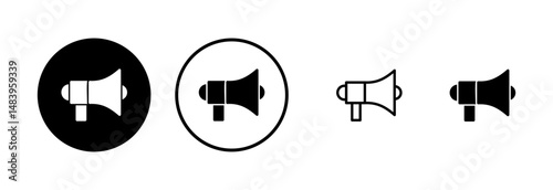 Megaphone icon logo design. Loudspeaker sign and symbol