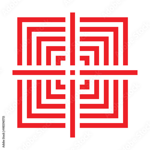 Abstract Mosaic pattern Vector Design Illustration
