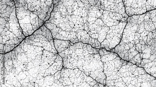 Abstract Black And White Crackle Texture Background