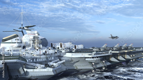 航空母艦　3DCGレンダリング