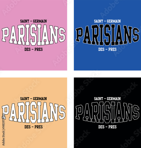 Graphic Design PARISIANS - Modern Design with Various Backgrounds