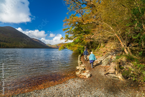 Buttermere lake in autumn season on. Lake District. Cumbria, England