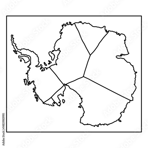 Antarctica stroke continents map