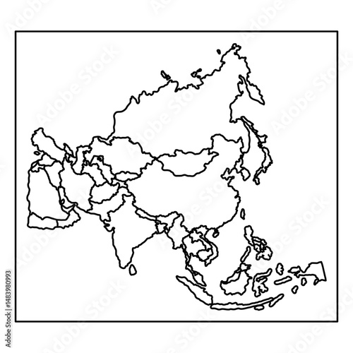 Central america stroke continents map