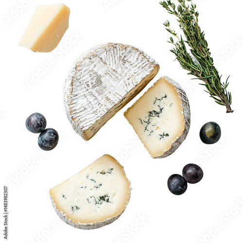 hard cheese wedge on plain white background
