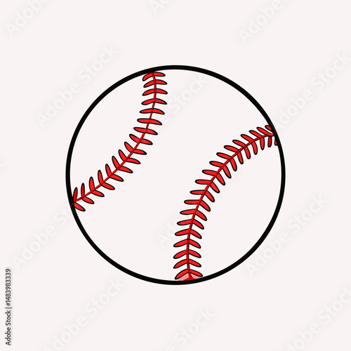 Baseball vector isolated on white