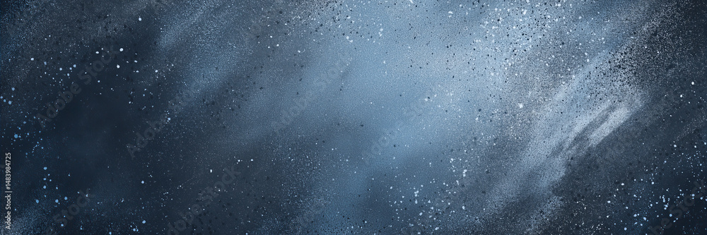 Fototapeta premium Dark Blue Pastel Glitter Texture With Sparkling Light And Shimmering Effect On Black Background