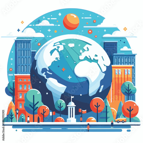 meteorology, weather, climate, earth, background, cloud, temperature, nature, forecast, environment, world, season, poster, day, sky, rain, illustration, vector, march, meteorological, globe, world me