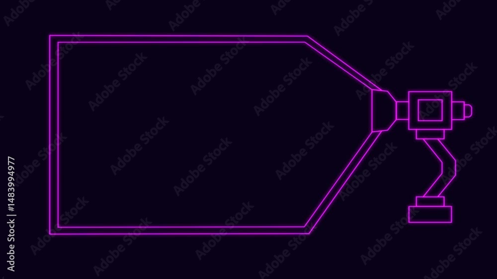 Bright glowing camera animation with minimal design. Ideal for YouTube intros, photo studio promotions, and social media elements