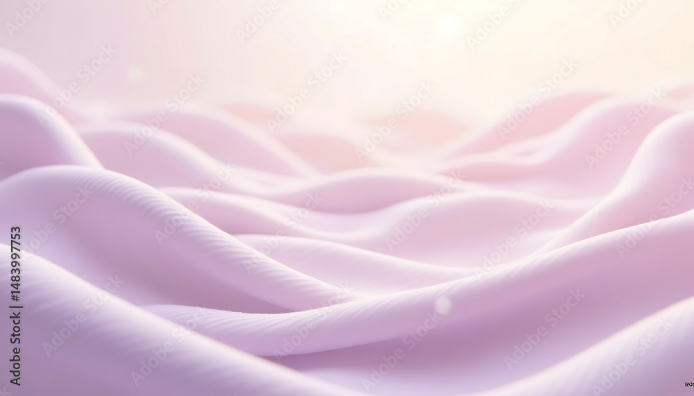 Fototapeta premium Gentle Waves Soft Pink Fabric Texture Waving Pattern