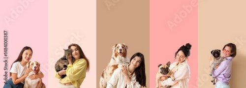 Group of happy women with t...