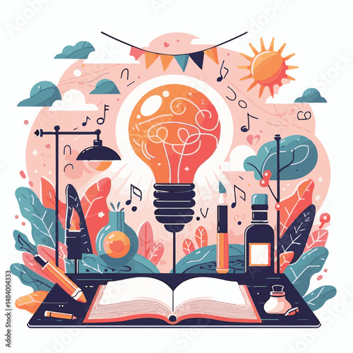 poster, illustration, literature, art, poetry, design, writer, holiday, feather, march, vector, day, quill, education, pen, poetry day, world, calligraphy, letter, poesy, poet, graphic, paper, concept