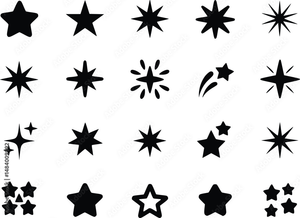 Fototapeta premium Striking Sparkle Shine Starburst Premium Icon Pack for Creative Projects