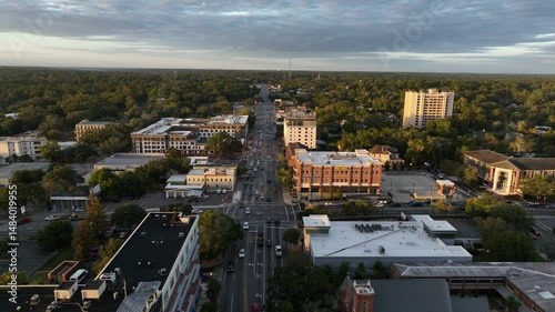 Tallahassee Florida Capital City Drone Fall Autumn Summer Spring Sunny Sunset Sunrise Golden Hour Aerial 4K Scenic