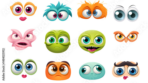 Wallpaper Mural Professional Collection of Funny Eyes Showing Various Emotions and Expressions Torontodigital.ca