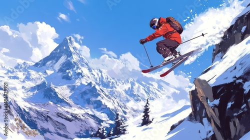 Stunning Ski Jump in the Alps: A Breathtaking Winter Landscape