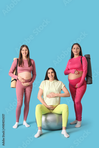 Three pregnant women in act...