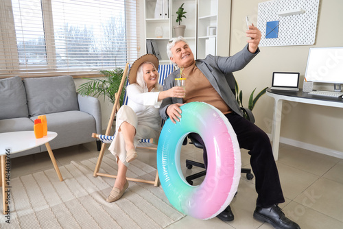 Mature business people with...