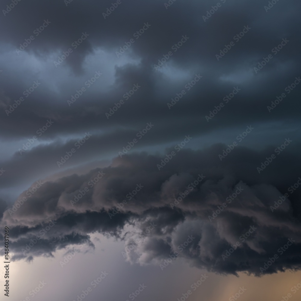 Obraz premium Dark Storm Cloudscape Dramatic Sky Texture