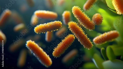 Wallpaper Mural Probiotic Bacteria Under the Microscope Torontodigital.ca