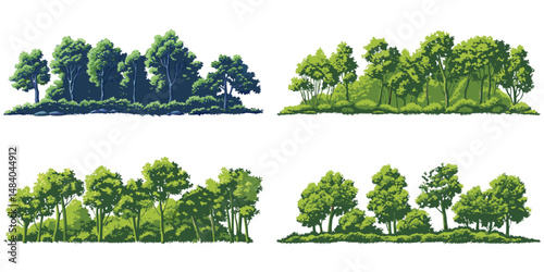 Green Serenity: Nature Tree Landscape Collection